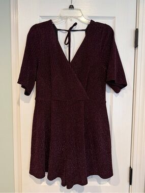 Altar'd State Plum Shimmer Romper